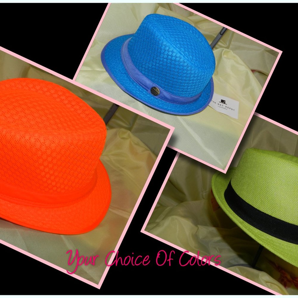NWT Light Weight Mesh Fedora Soft Cool Summer CLASSIC - 3 colors TOTAL